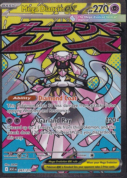 Mega Diancie ex 267/217 Ascended Heroes Mega Attack Rare front