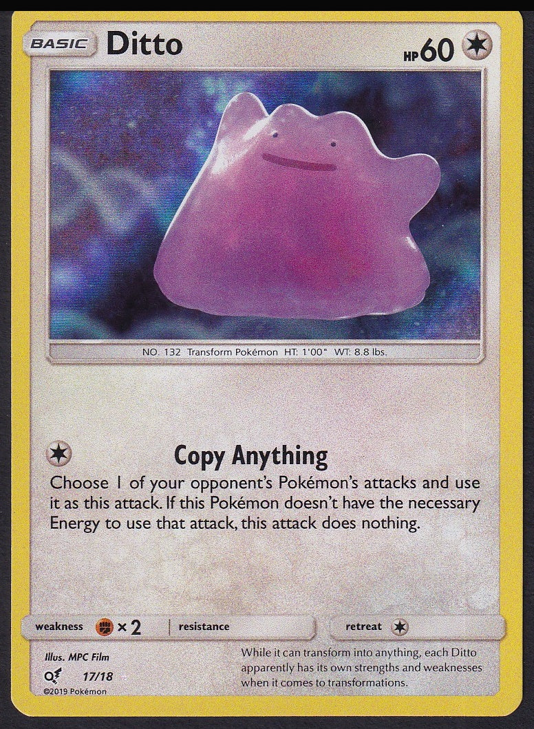 Ditto 17/18 Detective Pikachu holo front