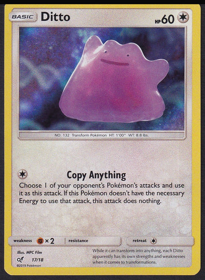 Ditto 17/18 Detective Pikachu holo front
