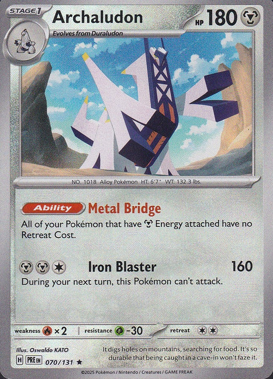 Archaludon 070/131 Prismatic Evolutions Poké Ball Reverse Holo Near Mint card