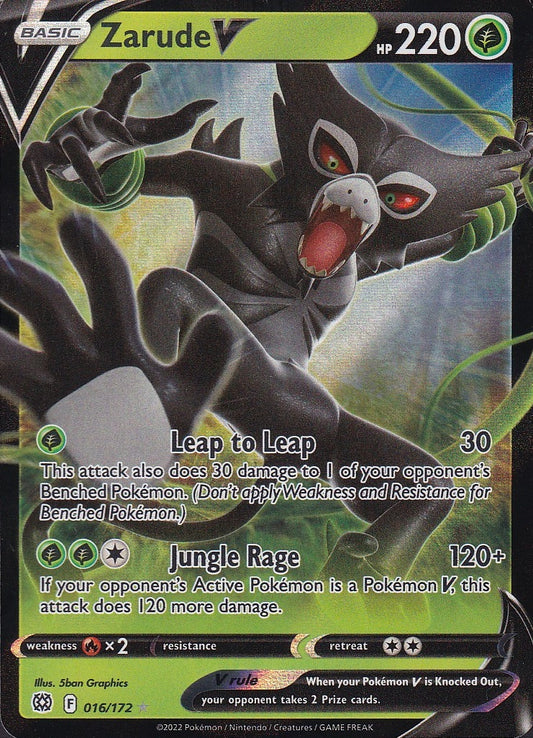 Zarude V 016/172 Brilliant Stars Holo Rare Near Mint card