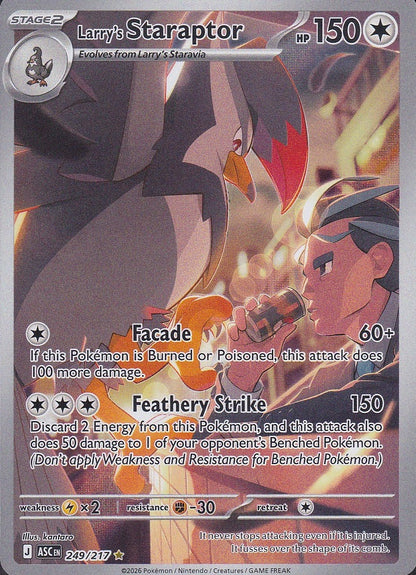 Larry’s Staraptor 249/217 Ascended Heroes Illustration Rare Near Mint card
