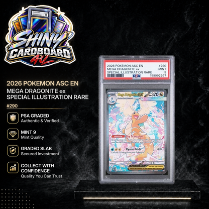 Mega Dragonite ex 290 Ascended Heroes Special Illustration Rare PSA 9 - ShinyCardboard4U