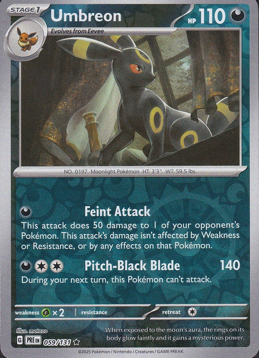 Umbreon 059/131 Prismatic Evolutions Reverse Holo Near Mint card