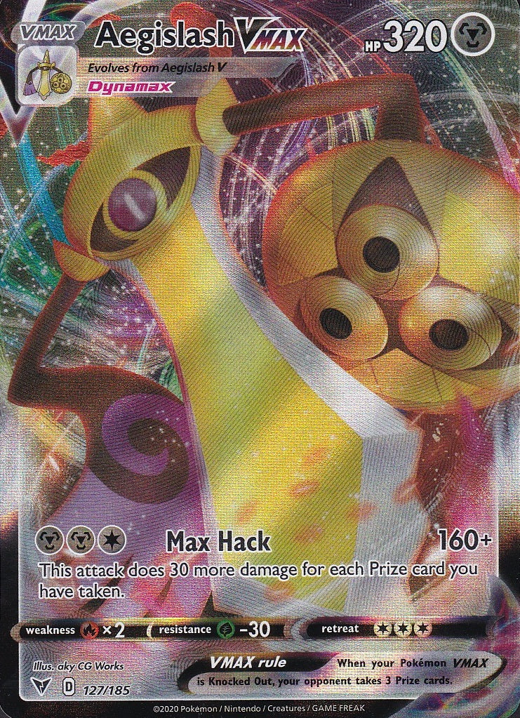 Aegislash VMAX 127/185 Vivid Voltage Ultra Rare Holo Near Mint card
