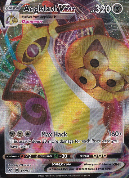 Aegislash VMAX 127/185 Vivid Voltage Ultra Rare Holo Near Mint card