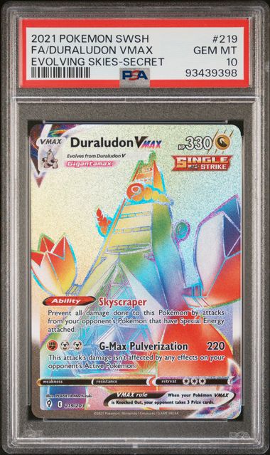Duraludon VMAX 219/203 Evolving Skies Secret Rare PSA 10 front