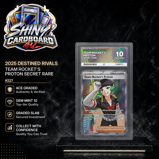 Team Rocket's Proton 227 Destined Rivals ACE 10 Gem Mint | ShinyCardboard4U