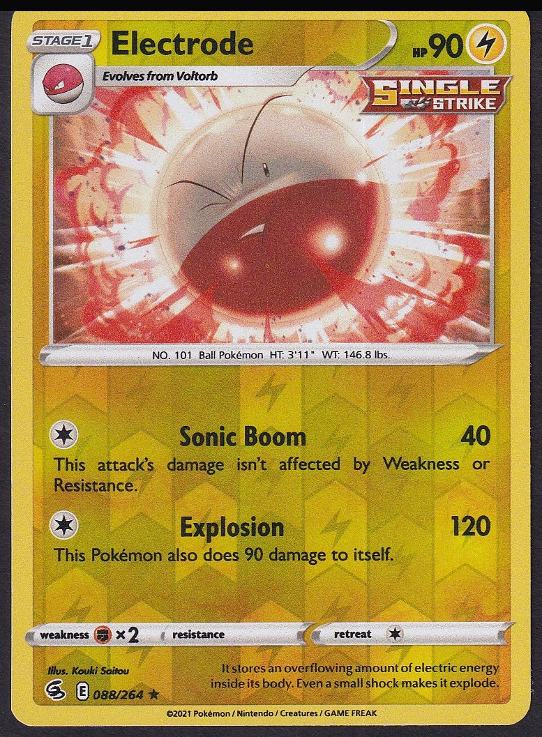 Electrode 088/264 Fusion Strike reverse holo front