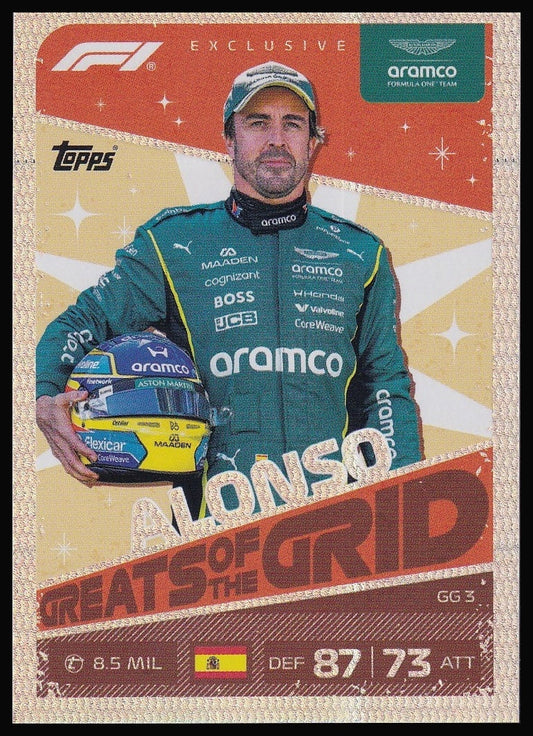 Fernando Alonso GG3 Greats of the Grid card front