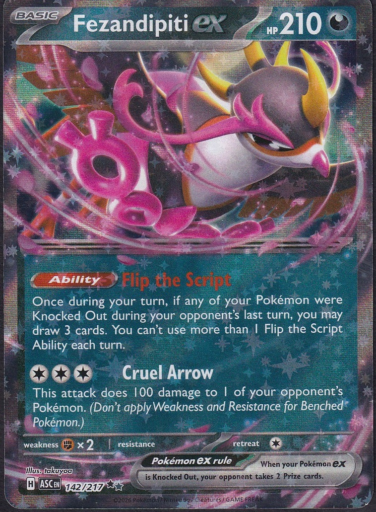 Fezandipiti ex 142/217 Ascended Heroes Double Rare Holo front