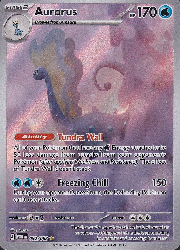 Aurorus 092/088 Perfect Order Illustration Rare Holo Near Mint card