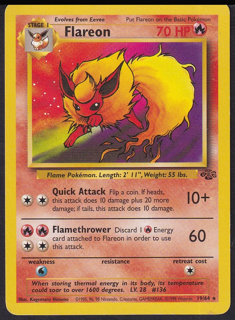 Flareon 19/64 Jungle Rare front