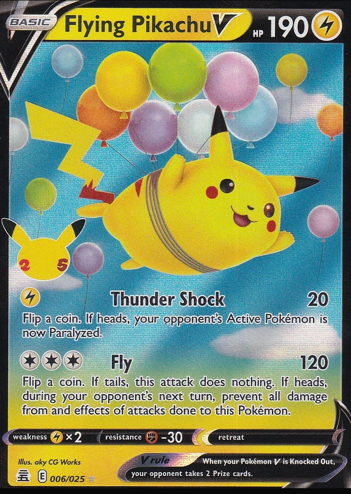 Flying Pikachu V 006/025 Celebrations 25th Anniversary front