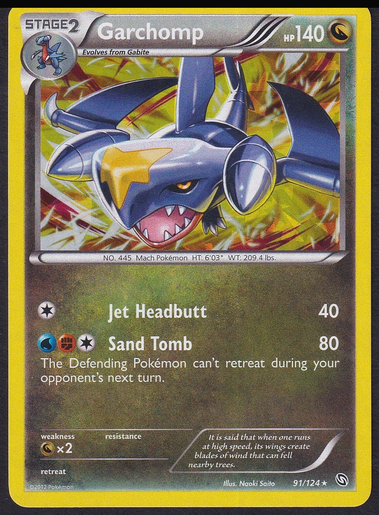 Garchomp 91/124 Dragons Exalted Holo front