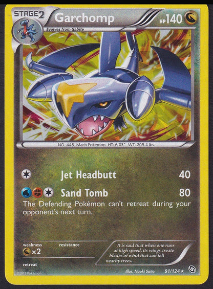 Garchomp 91/124 Dragons Exalted Holo front