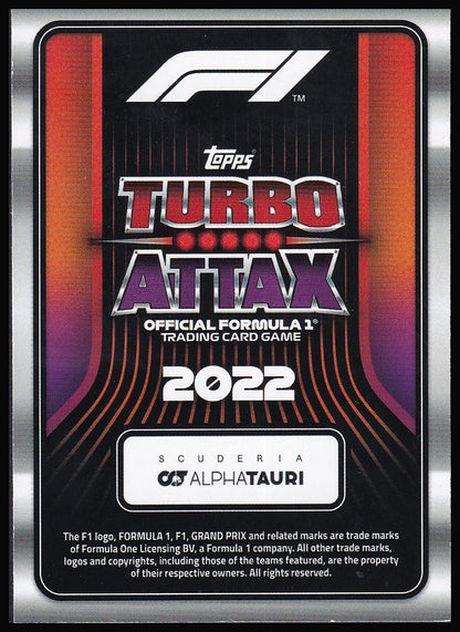 2022 Topps Formula 1 Turbo Attax card back