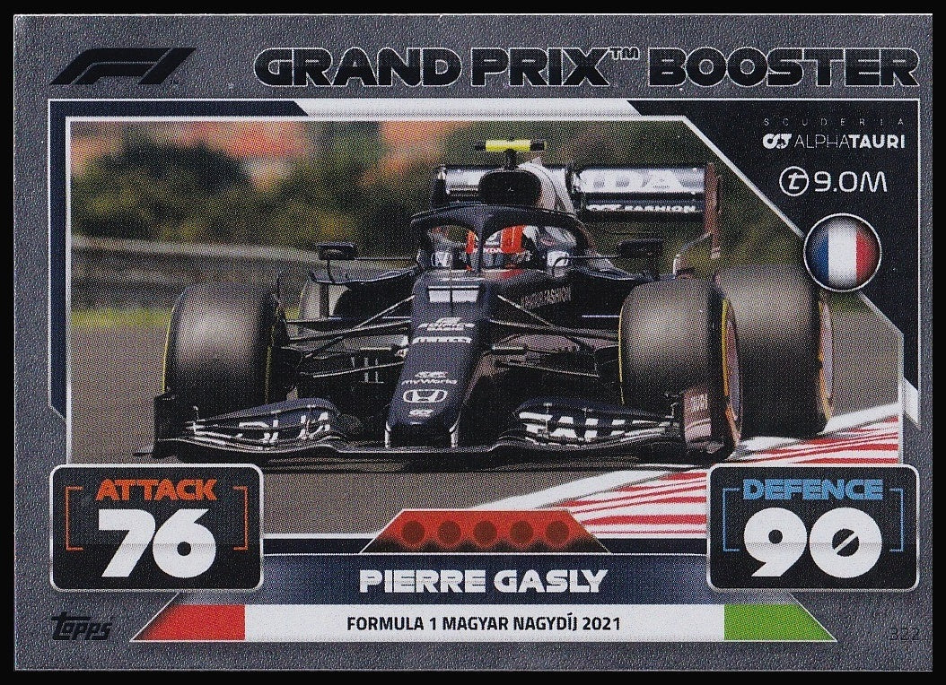 Pierre Gasly 322 2022 Topps Formula 1 Turbo Attax Grand Prix Booster | Near Mint