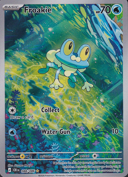 Froakie 088/086 Chaos Rising Illustration Rare Near Mint card