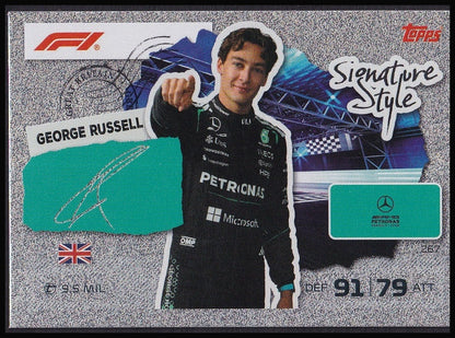 George Russell 267 2026 Topps Formula 1 Turbo Attax Signature Style | Near Mint front