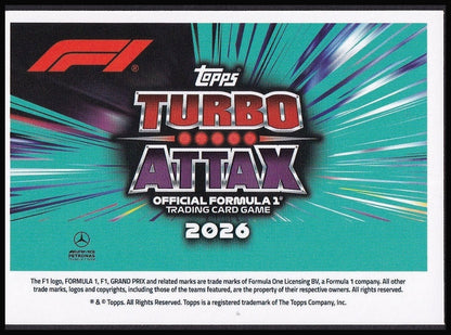 George Russell 267 2026 Topps Formula 1 Turbo Attax Signature Style | Near Mint back