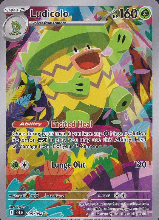 Ludicolo 095/094 Phantasmal Flames Illustration Rare Holo Near Mint card