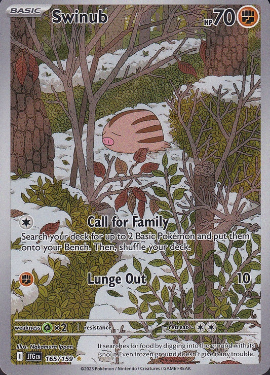Swinub 165/159 Journey Together Illustration Rare Holo Near Mint card