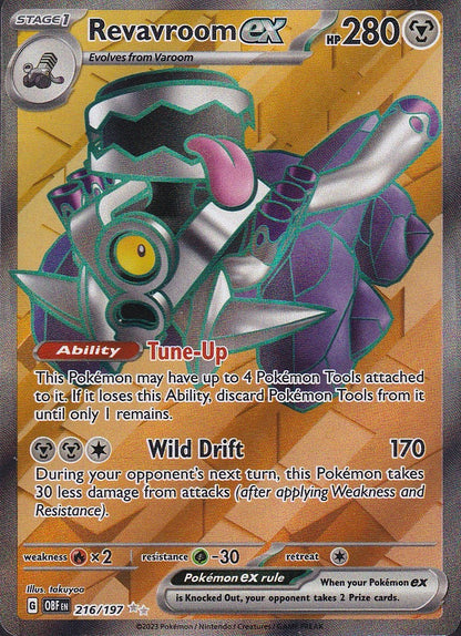 Revavroom ex 216/197 Obsidian Flames Ultra Rare Holo Near Mint card