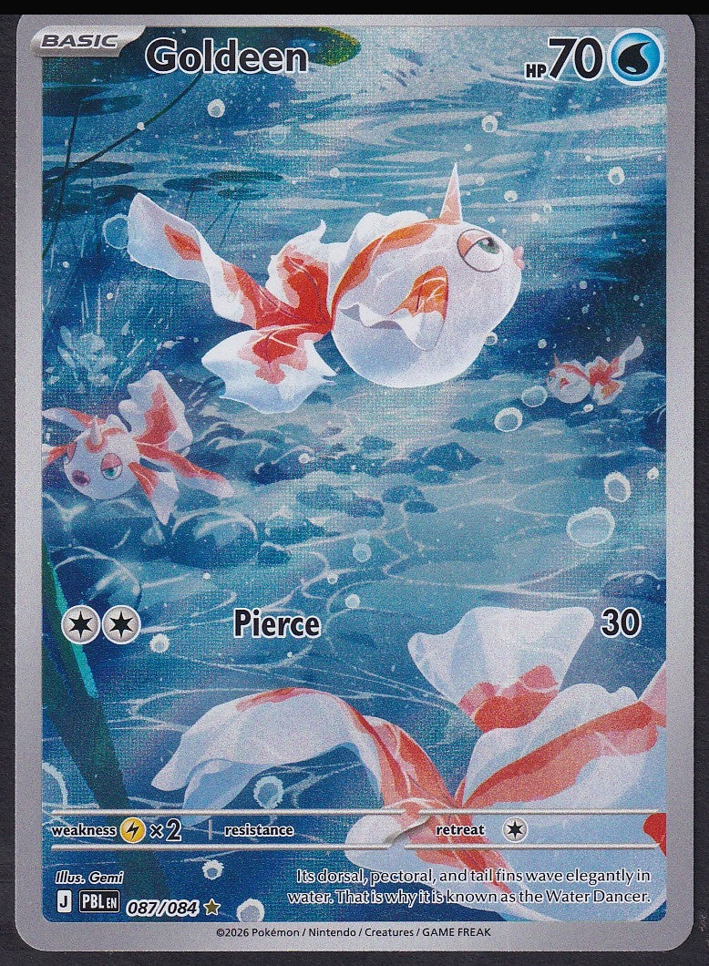 Goldeen 087/084 Pitch Black Illustration Rare front