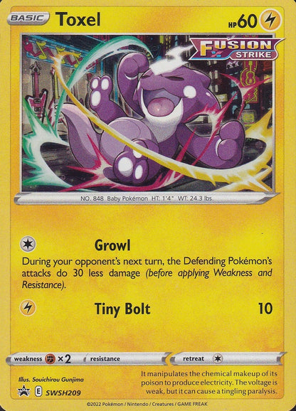 Toxel SWSH209 Sword & Shield Black Star Promo Holo Near Mint card