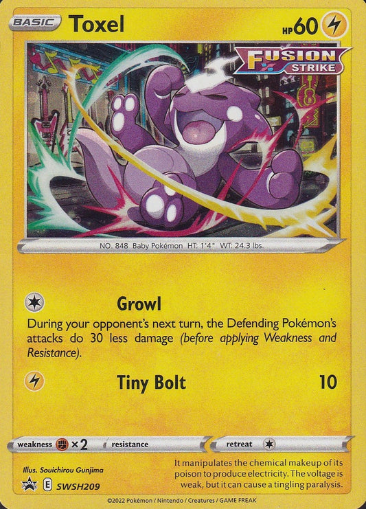 Toxel SWSH209 Sword & Shield Black Star Promo Holo Near Mint card