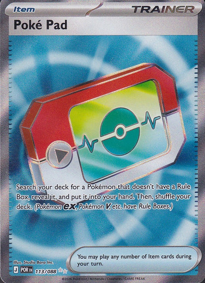 Poké Pad 113/088 Perfect Order Ultra Rare Holo Near Mint card