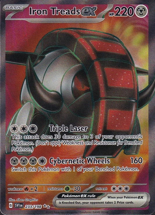 Iron Treads ex 233/198 Scarlet & Violet Ultra Rare Holo front