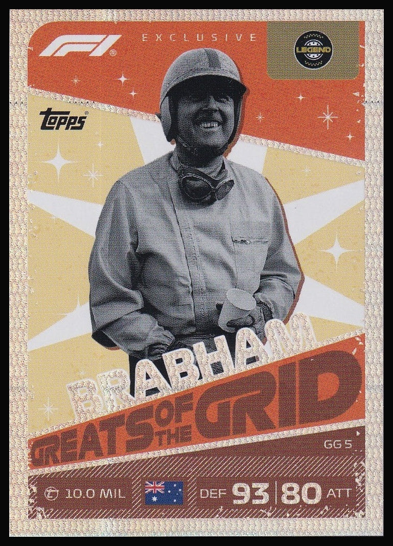 Jack Brabham GG5 Greats of the Grid card front