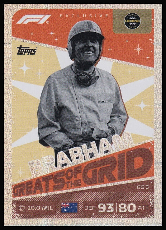Jack Brabham GG5 Greats of the Grid card front