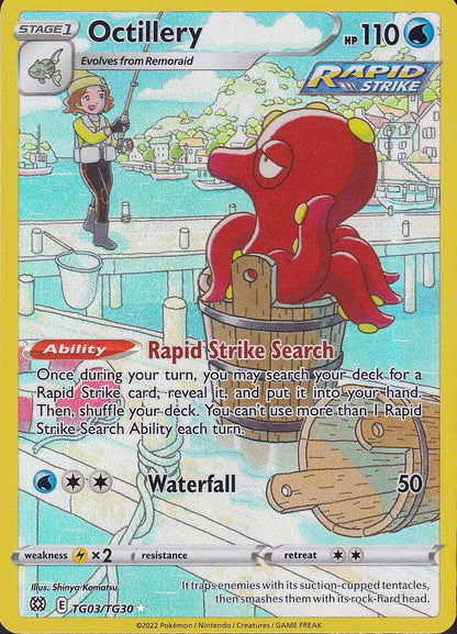 Octillery TG03/TG30 Brilliant Stars Trainer Gallery Holo Near Mint card