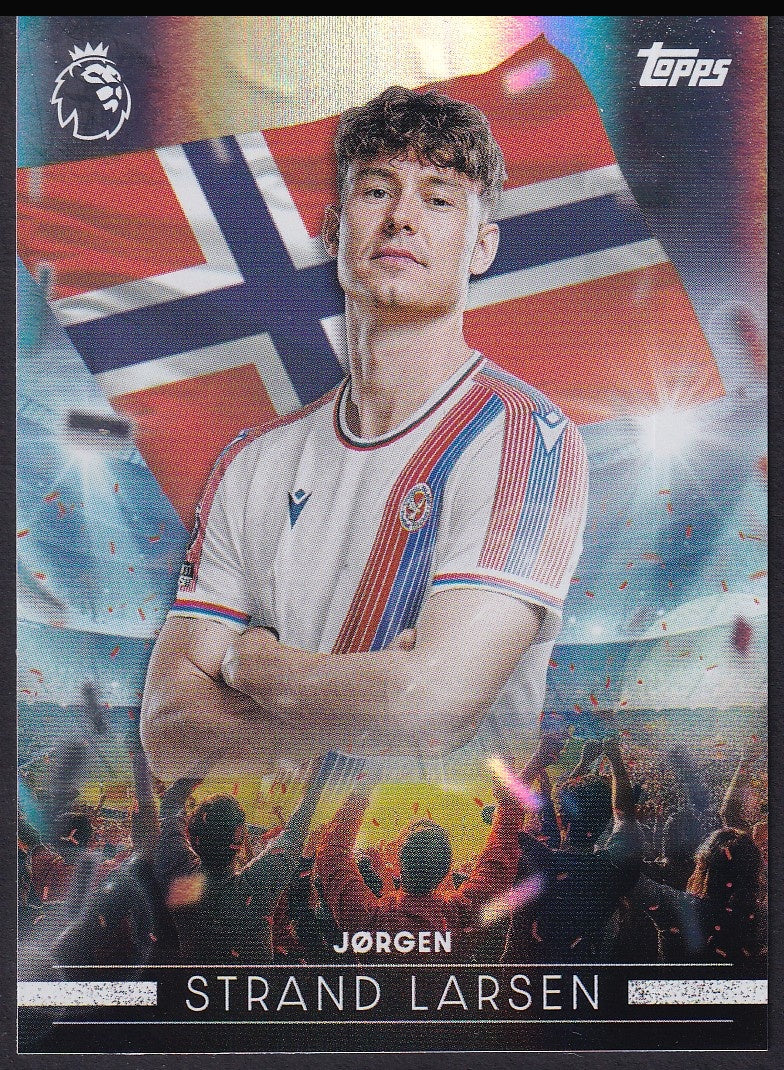 Jørgen Strand Larsen FF 12 2026/27 Topps Flagship Premier League Flying the Flag | Near Mint