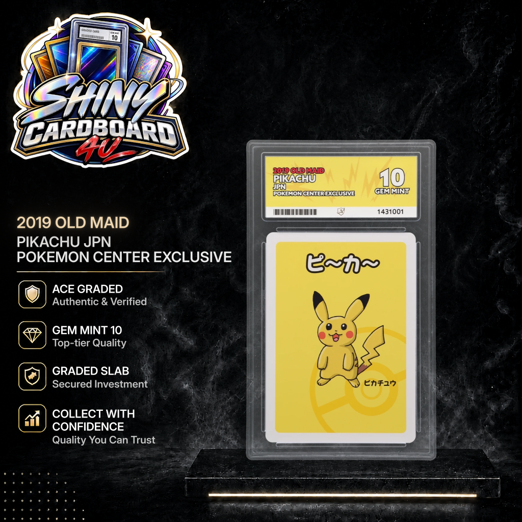 JPN Pikachu 2019 Old Maid Pokemon Center Exclusive ACE 10 | Gem Mint