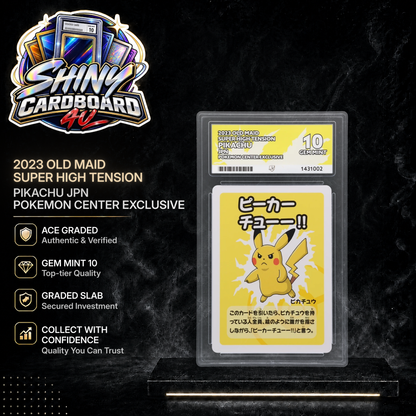 JPN Pikachu 2023 Old Maid Super High Tension Pokemon Center Exclusive ACE 10 | Gem Mint