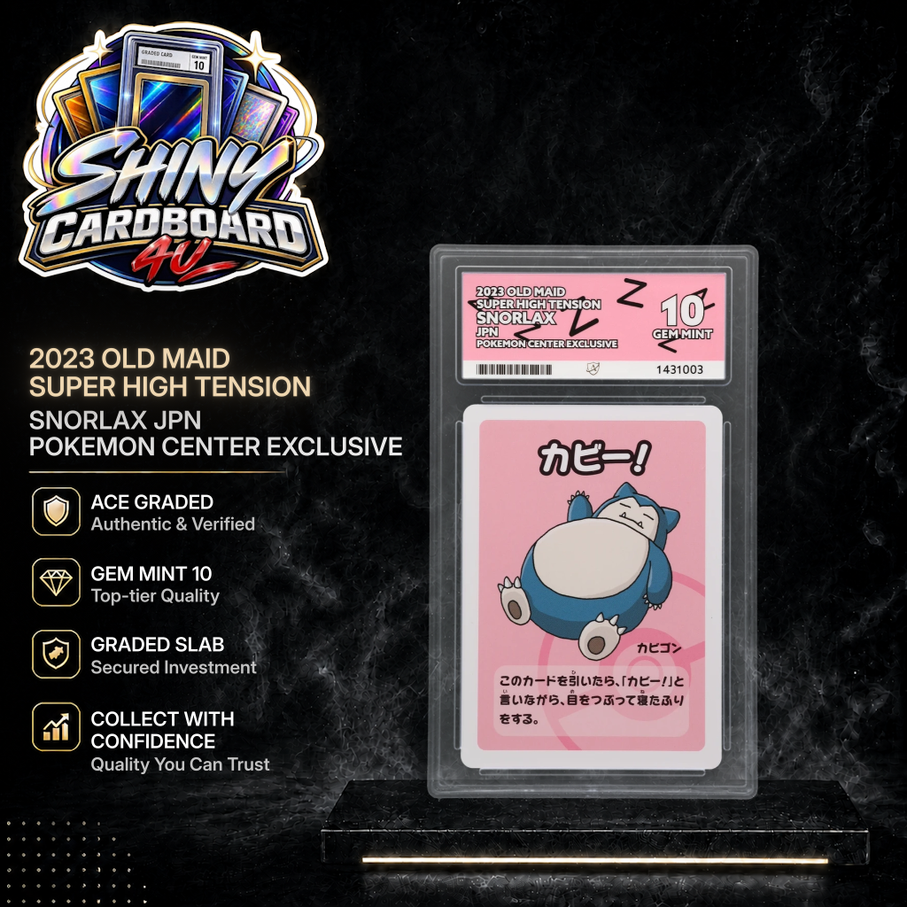 JPN Snorlax 2023 Old Maid Super High Tension Pokemon Center Exclusive ACE 10 | Gem Mint