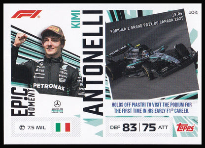 Kimi Antonelli 104 Epic Moment card front