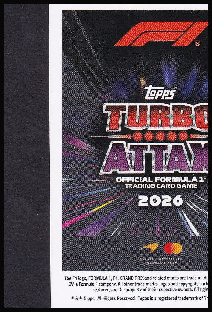 Lando Norris 4 2026 Topps Formula 1 Turbo Attax Hero | Near Mint back