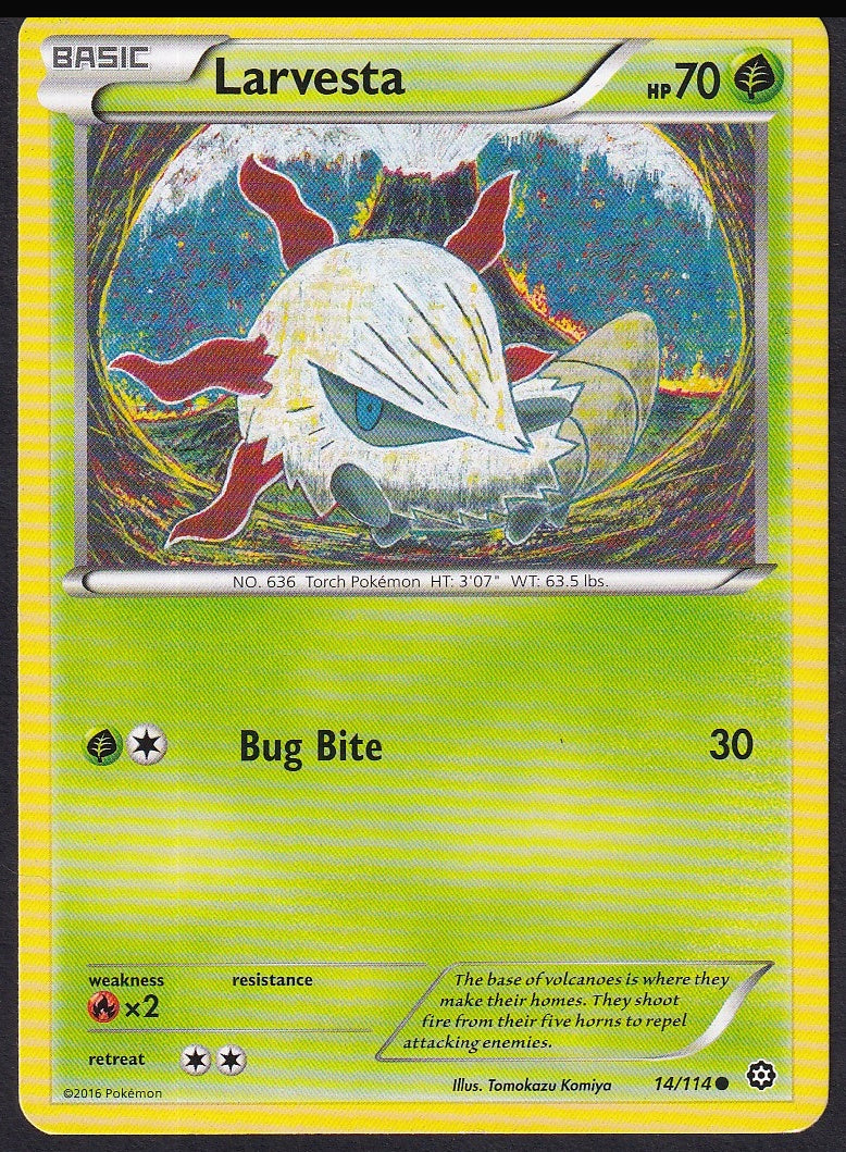 Larvesta 14/114 XY Steam Siege common front