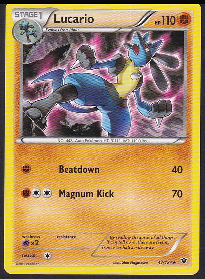 Lucario 47/124 XY Fates Collide front