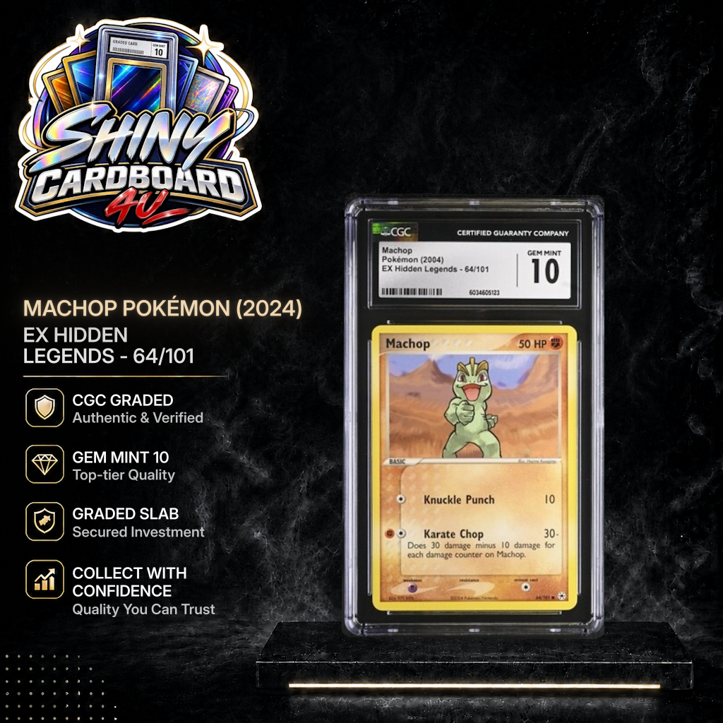 Machop 64/101 EX Hidden Legends CGC 10 Gem Mint promo