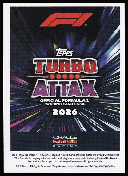 Max Verstappen GG2 Greats of the Grid card back