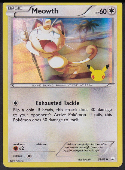Meowth 53/83 Generations 20th Anniversary front