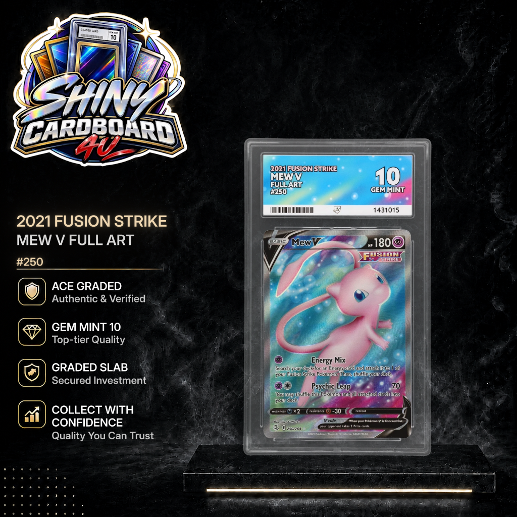 Mew V 250/264 2021 Fusion Strike Full Art ACE 10 | Gem Mint