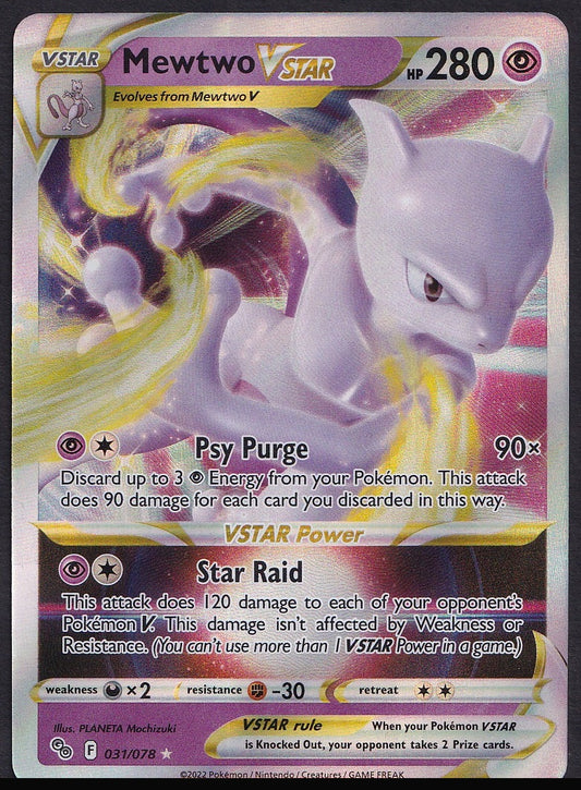 Mewtwo VSTAR 031/078 Pokémon GO front