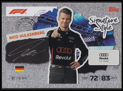 Nico Hülkenberg 281 2026 Topps Formula 1 Turbo Attax Signature Style | Near Mint front